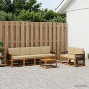 Set di divani da esterno 6 pz Naturale 3385014