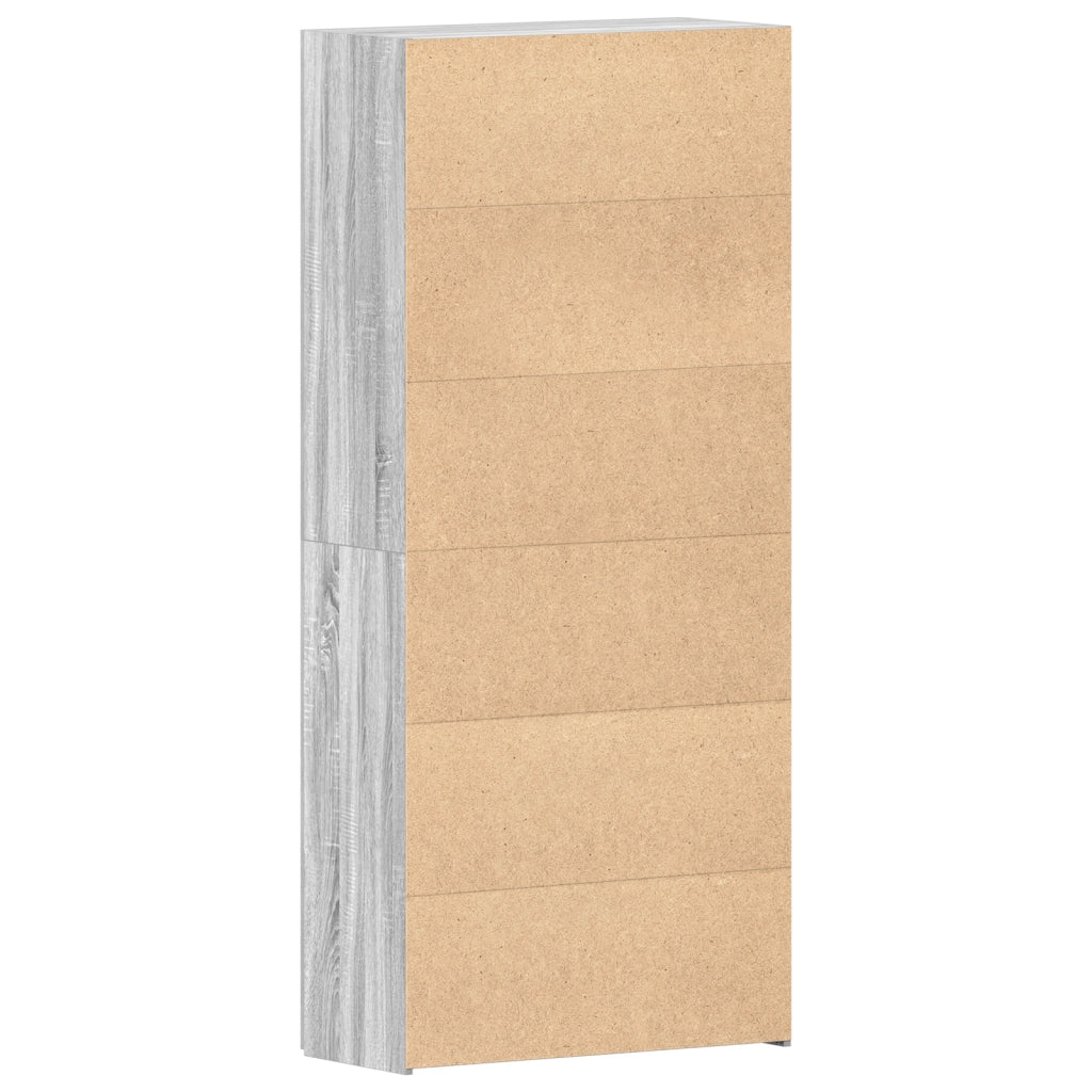 Mobile per scarpe Grigio Sonoma 80x35,5x180 cm Legno ingegnerizzato