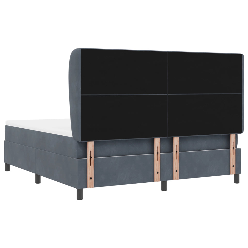 Letto a contenitore  con materasso Grigio scuro 180x200 cm Velluto