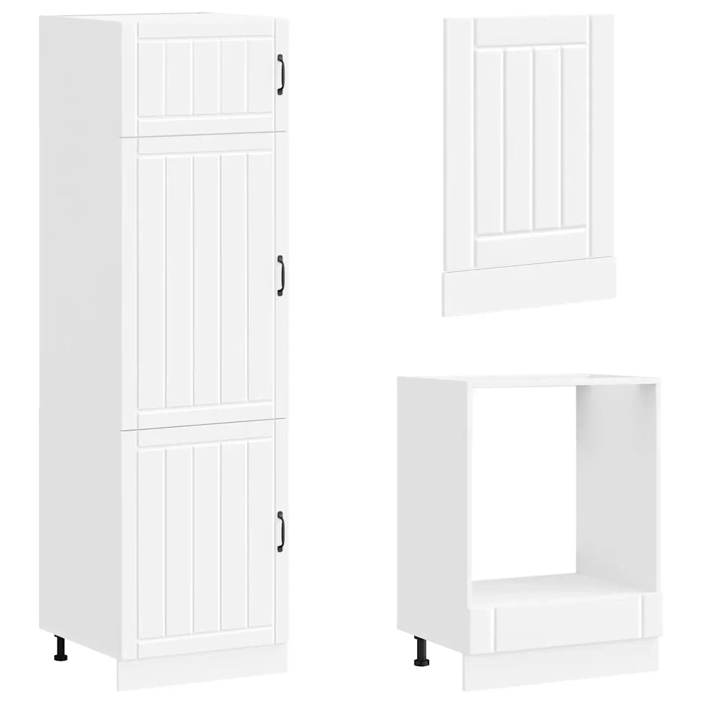 Set Mobili da Cucina 7 pz Lucca Bianco Legno Multistrato 3314771