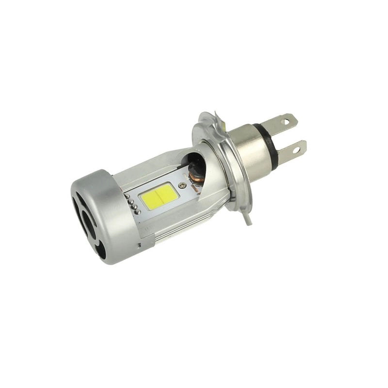 Kit Full Led Cob H4 20/20W 12V Specifico Per Moto Scooter Bianco 2000 Lumen Con Ventola In Testa