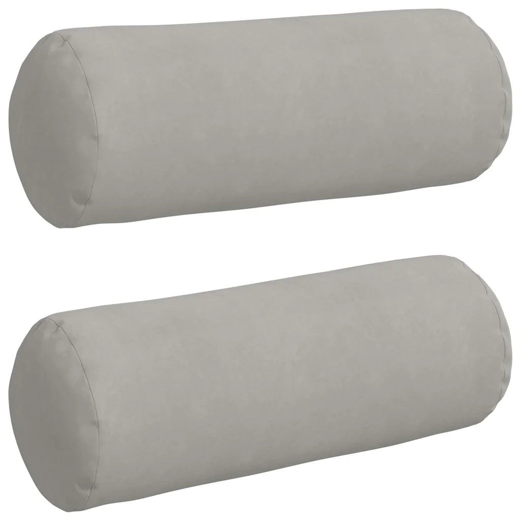 Cuscini a rullo 2 pcs Grigio chiaro Ø 25 x 70 cm