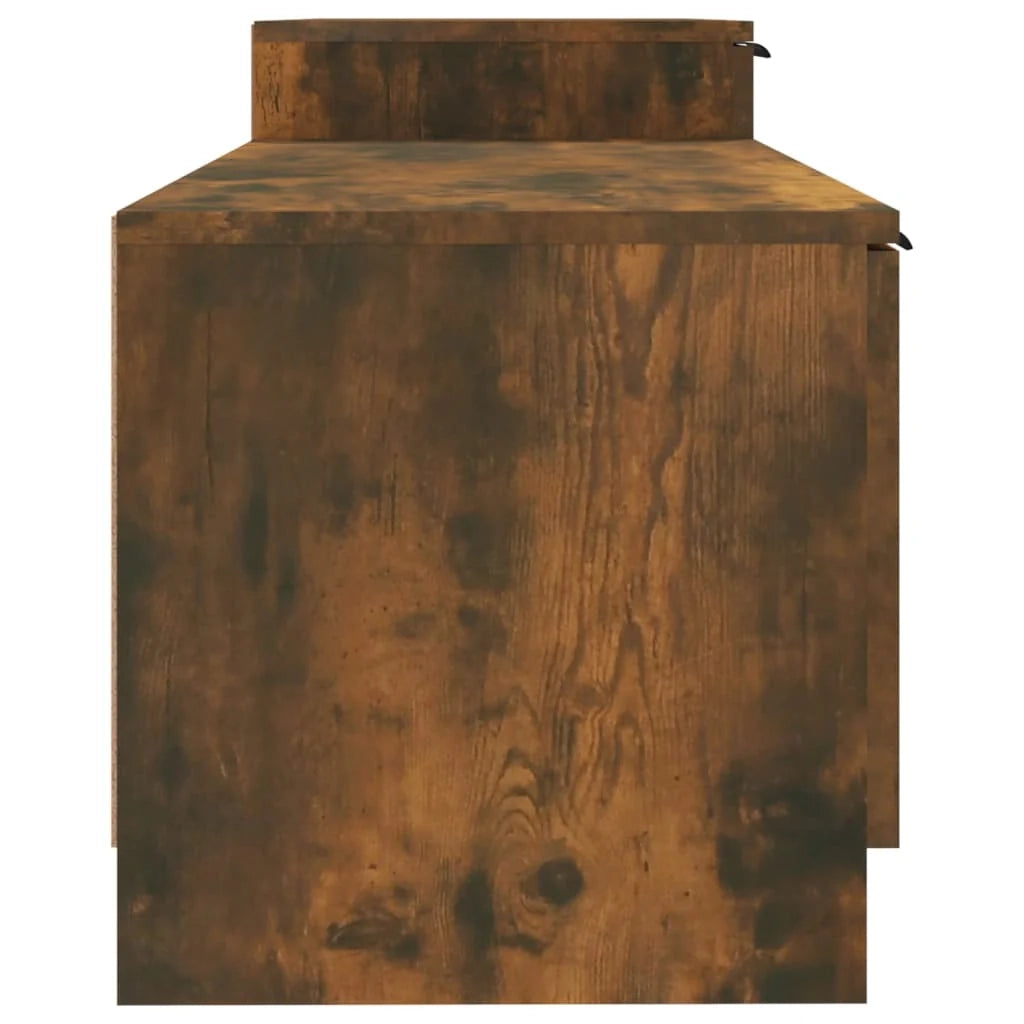 Mobile TV multimediale scaffale TV credenza mobile TV sala da pranzo soggiorno camera da letto rovere affumicato 158,5 x 36 x 45 cm legno ingegnerizzato marrone 02_0027348