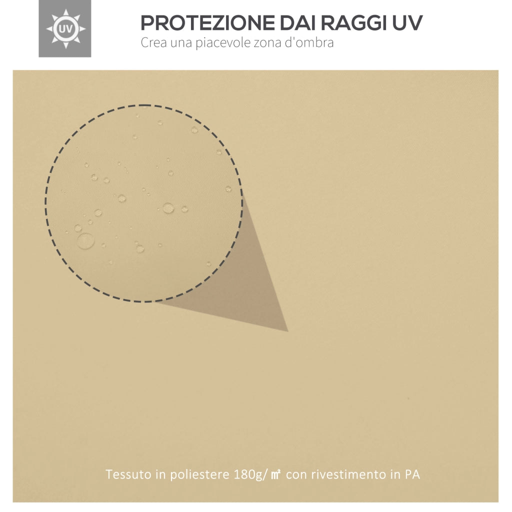 Copertura Ricambio per Gazebo 4x3m ¨C Xylo ¨C Poliestere Anti UV Crema 2 Livelli