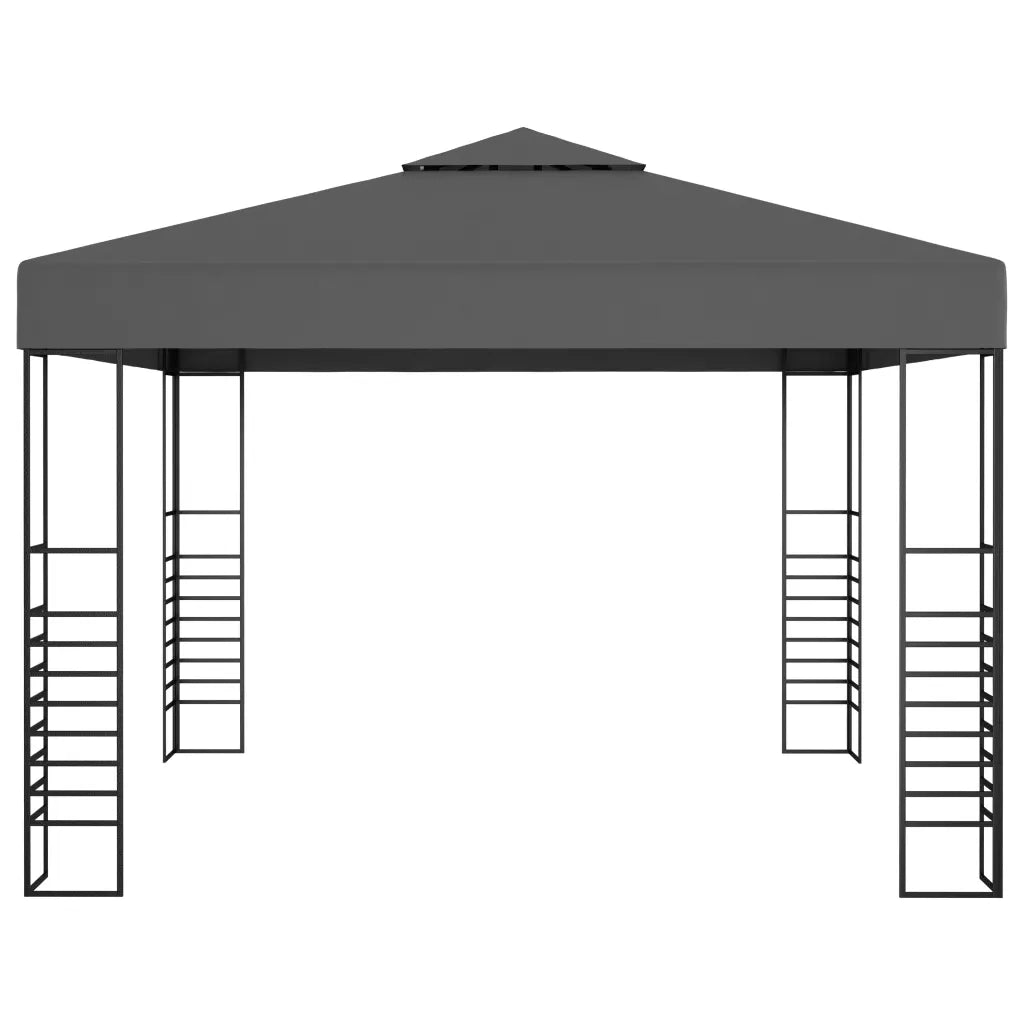 Gazebo da Giardino con Luci LED a Stringa 3x3 m Antracite cod mxl 48669