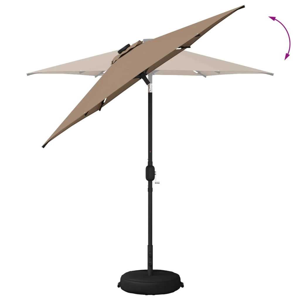 Parasol da Giardino con Luci LED 230 x 230 cm Poliestere 42036250