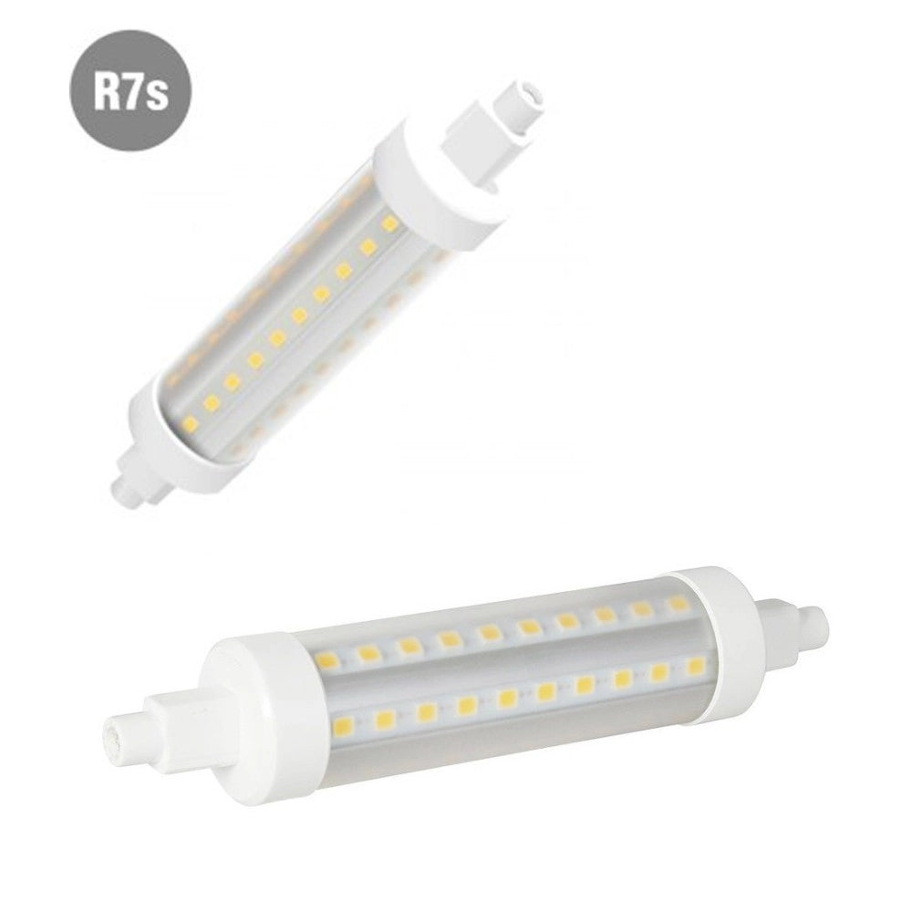 Trade Shop - Lampadina Lampada Led R7s 118mm Led 2835 Sostituzione Alogena 6500k 8w 360° -