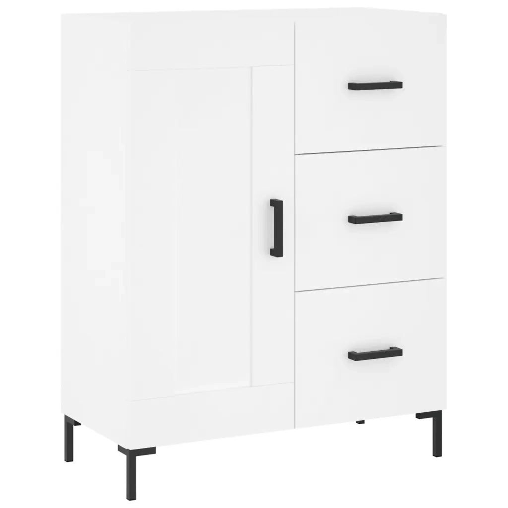 vidaXL Credenza Bianca 69,5x34x180 cm in Legno Multistrato