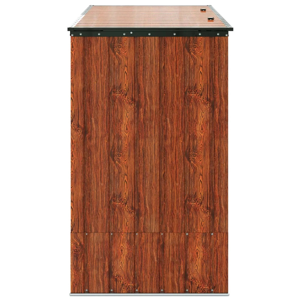 Scatola di Stoccaggio per Giardino Marrone 214 x 82 x 132 cm