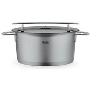Fissler Pentola Acciaio Inox 24 cm 5.1 l con Coperchio Vetro Phi Collection