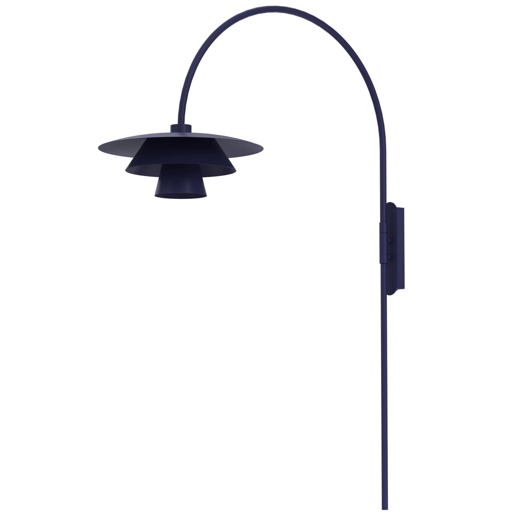 Applique Plato 1 luce blu navy metallo E27 Luminex