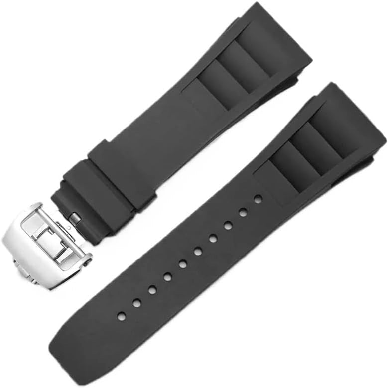 Canda di guardia in gomma da 25 mm-20 mm adatto per Richard Mille RM011 Serie Bracciale Vicchia Standing Cingcio d'oro