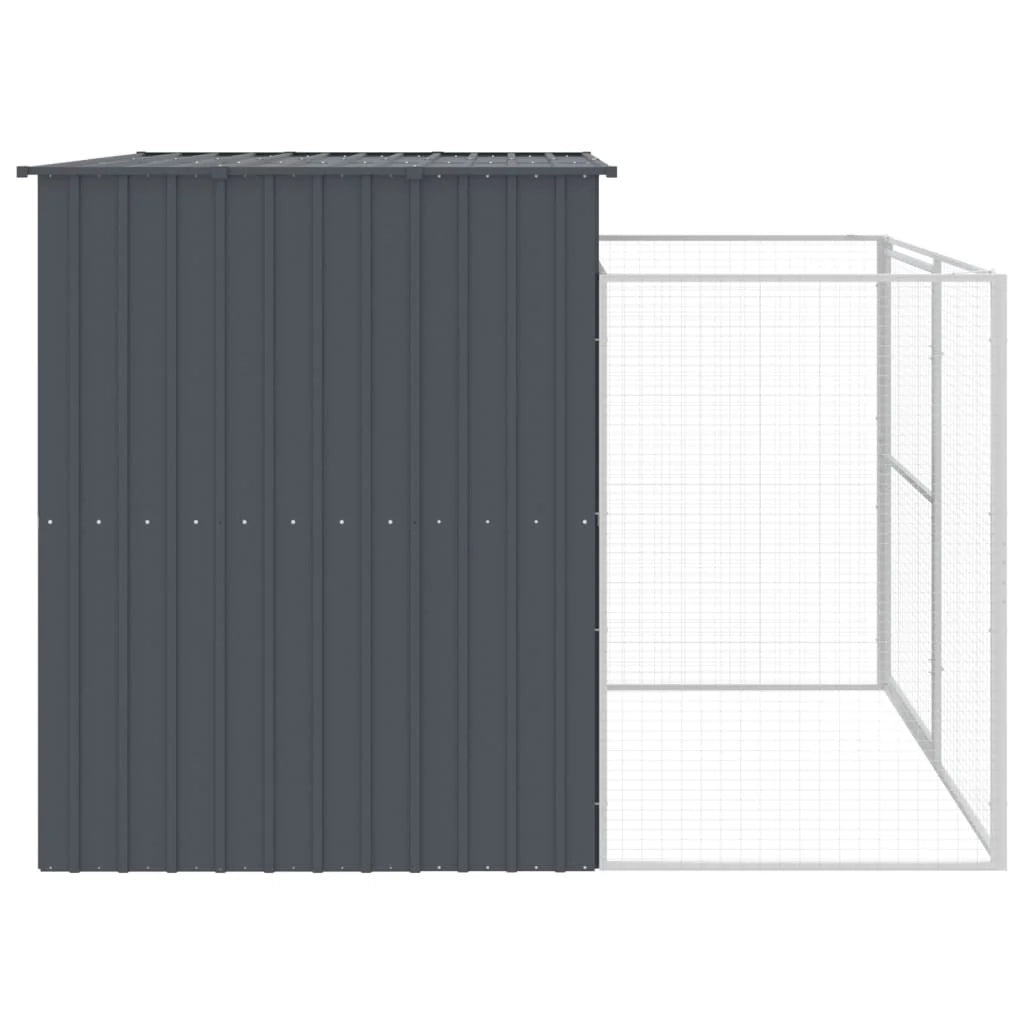 Cuccia per cani con recinto 214 x 253 x 181 cm antracite 02_0043481