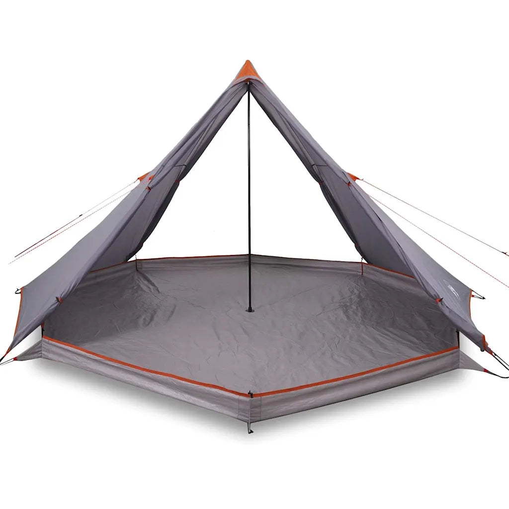 Tenda Familiare Tipi 8 Persone Grigia e Arancione Impermeabile 94584