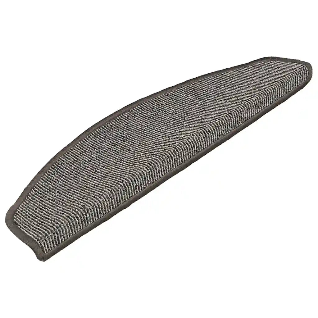 Tappetini per scale 15 pz 65x21x4 cm Grigio Semicircolari Grandi 149854