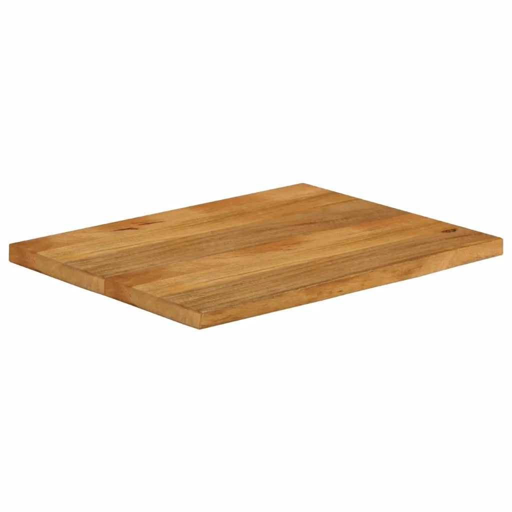 Piano Tavolo Bordi Vivi 80x60x2,5 cm in Legno Massello di Mango 370548