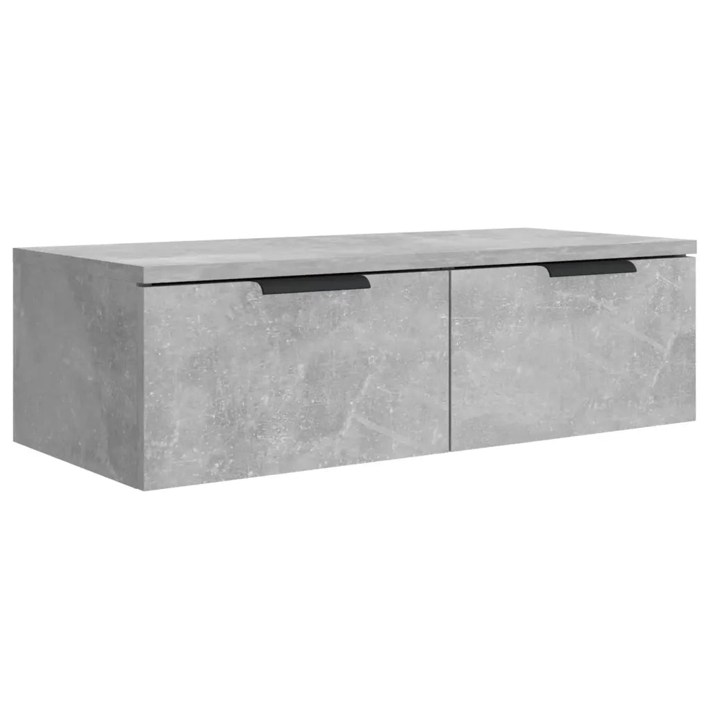 Mobili Pensili 2 pz Grigio Cemento 68x30x20cm Legno Multistrato 3115895