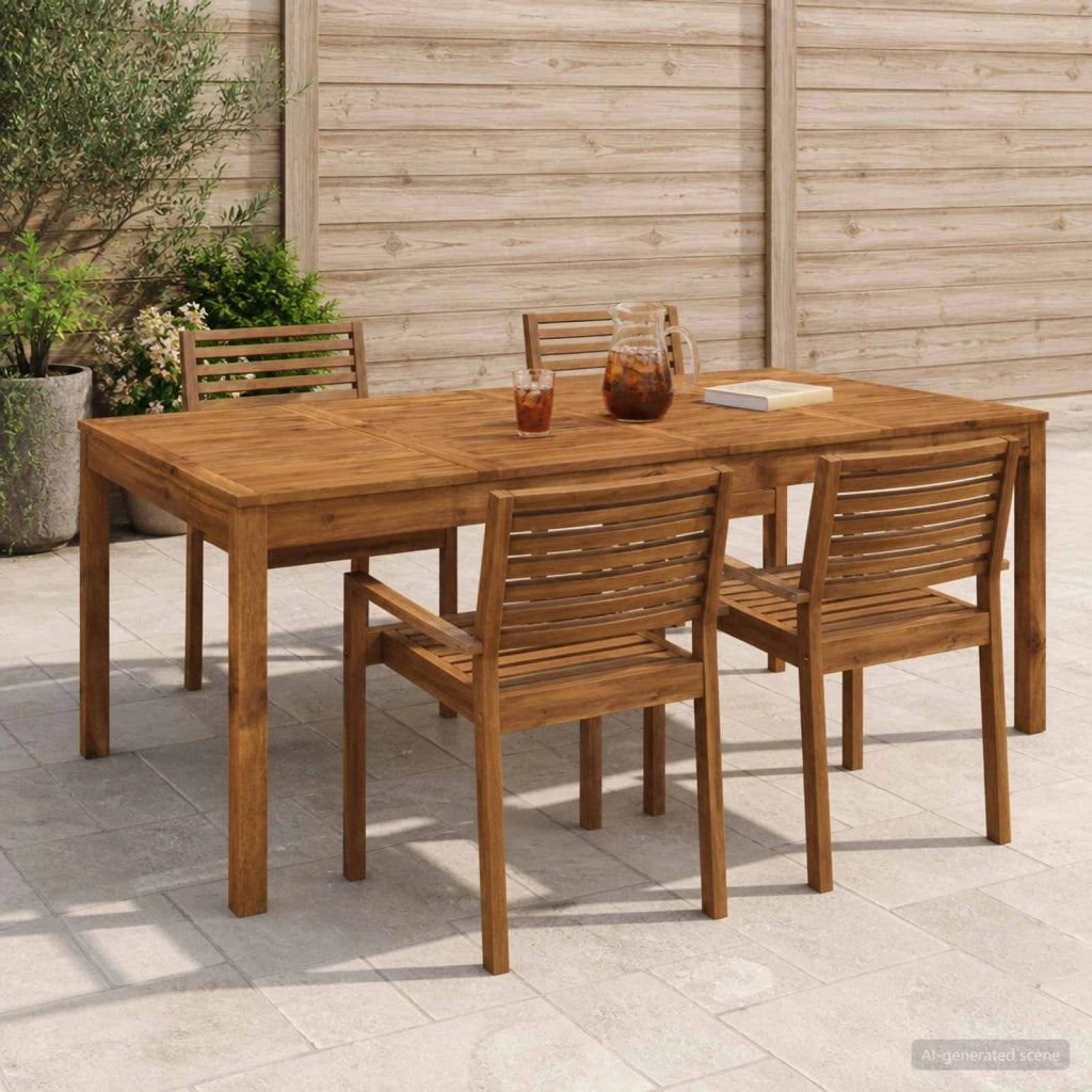 Tavolo da cena da giardino Naturale 196 x 100,5 x 75 cm 901254