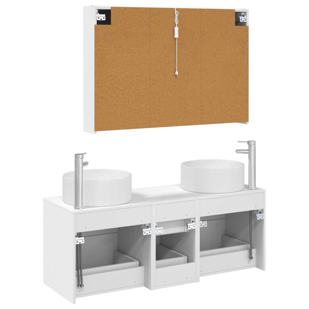 Set di mobili per il bagno 4 pcs Bianco 3407103