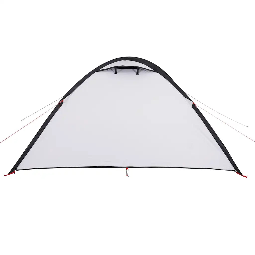 Tenda Campeggio a Cupola 4 Persone-Tenda per Escursionismo Bianca Tessuto Impermeabile 361641