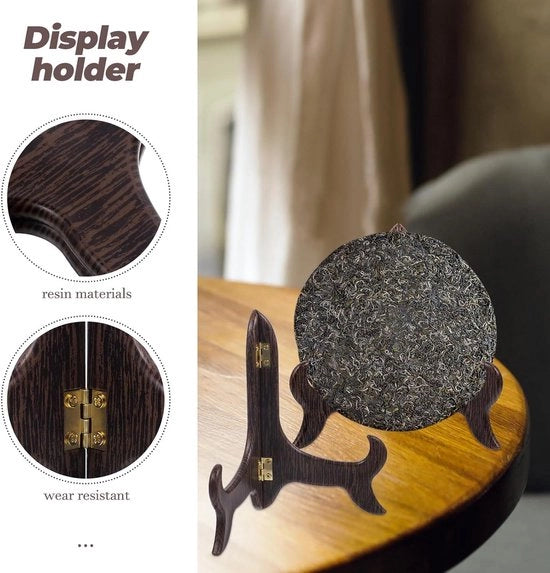Ornamento per Puer Thee Cake - Thee Cake Sostegno con Supporto Viscoso - Thee Cake Tray Cassetta di Archiviazione con Resina per Artigianato - Display per Artigianato Sostegno