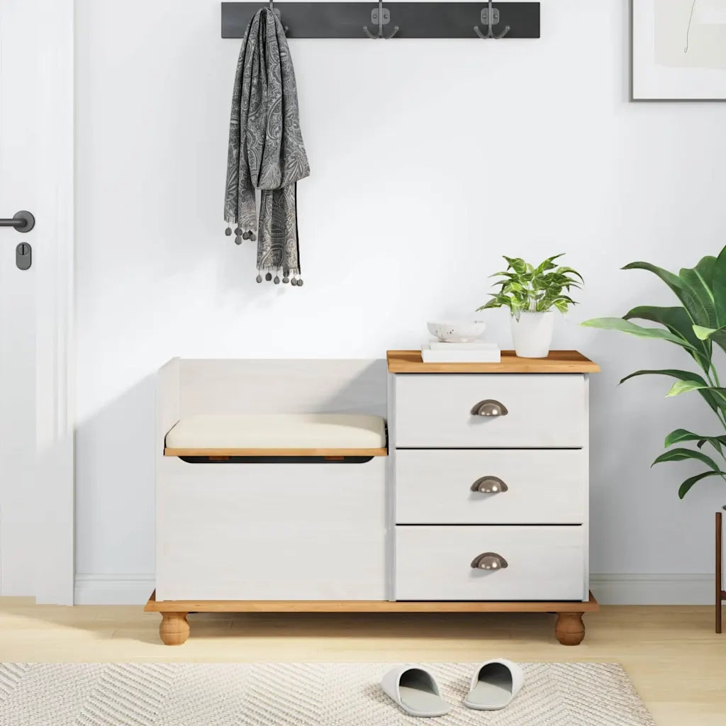 Panchina con contenitore ASKIM Bianco 100 x 39 x 62 cm