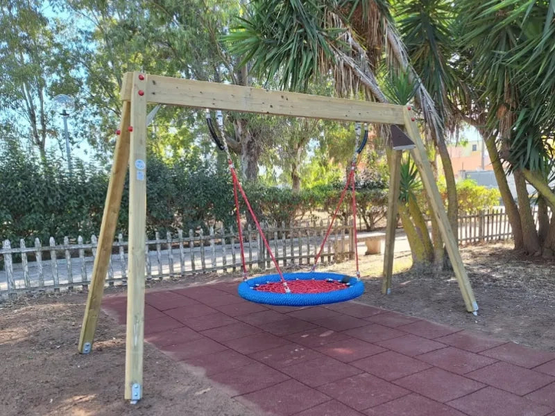 Altalena Culla 852 Giochipark legno lamellare sedile Ø120cm EN 1176 h 230cm