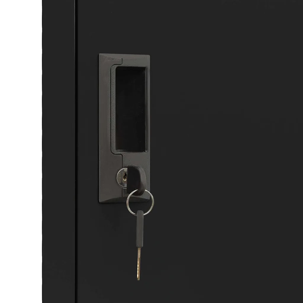 Armoire à casiers Noir 38x45x180 cm Acier