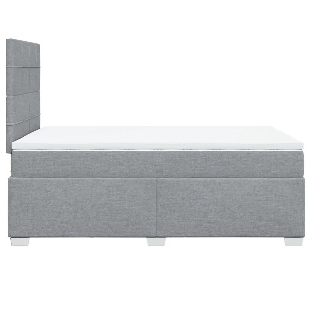Giroletto a Molle con Materasso Grigio Chiaro 120x200cm Tessuto 3290455