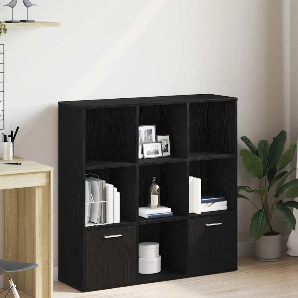 vidaXL Libreria Rovere Nero 98x29x97,5 cm Legno Multistrato