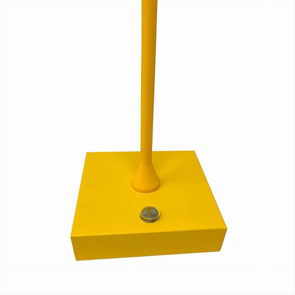 Trade Shop - Lampada Tavolo Ricaricabile Usb 10 Watt 3 Colorazione Di Luce Vari Colori D27-3c - Giallo