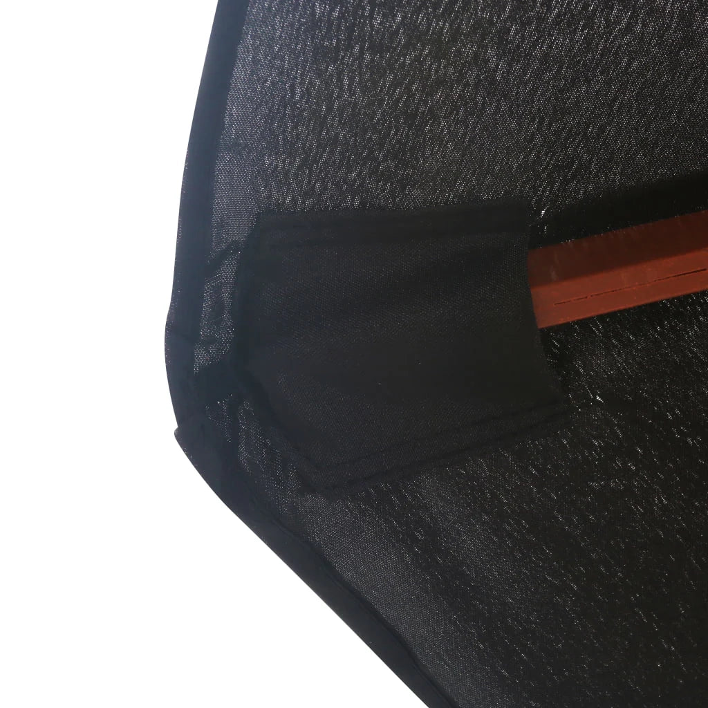 Ombrellone da esterno con palo in legno 350 cm nero 02_0008253