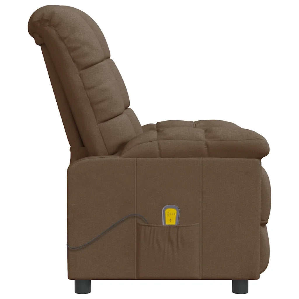 Poltrona Massaggiante Marrone in Tessuto 289810