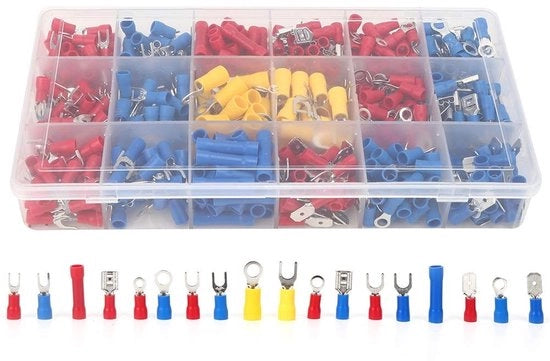 Set di calzature isolate per cavi - 520 pezzi - connettori a compressione - sicurezza - connessioni elettriche - adatto per uso domestico e automobilistico