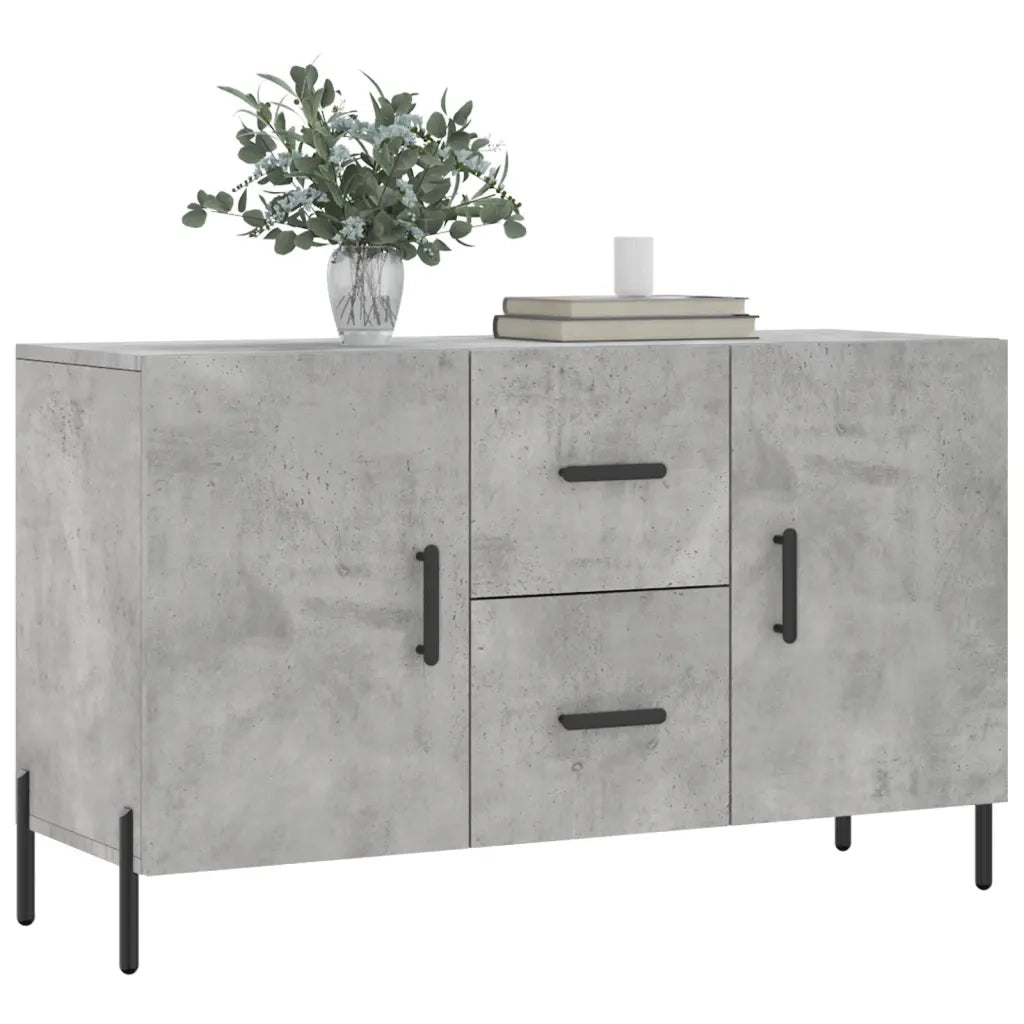 Credenza | Madia | Buffet da pranzo | Armadio da pranzo Grigio Cemento 100x36x60 cm in Legno Multistrato