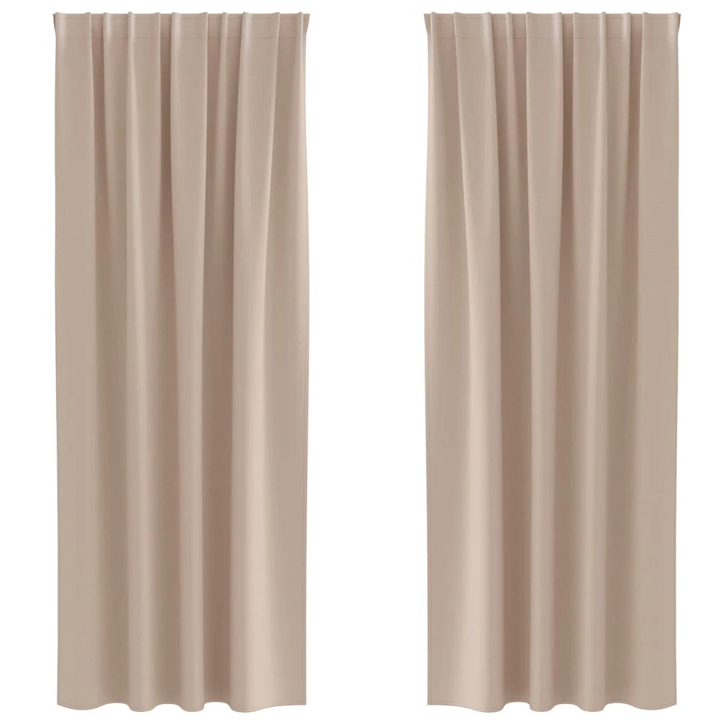 Tende Blackout con Anelli 2 pcs Talpa 225 x 140 cm Poliestere 4107440