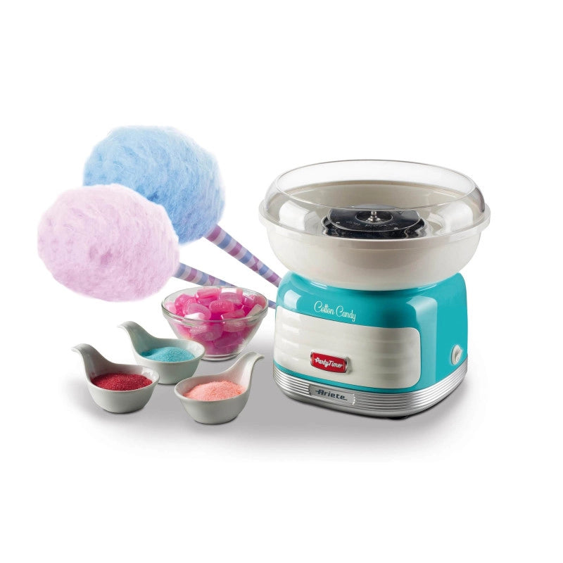 Macchina per Zucchero Filato - Compatibile con Zucchero Semolato e Caramelle Dure - 500 Watt - Azzurro
