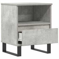 Comodino Grigio Cemento 40x35x50 cm in Legno Multistrato 830644