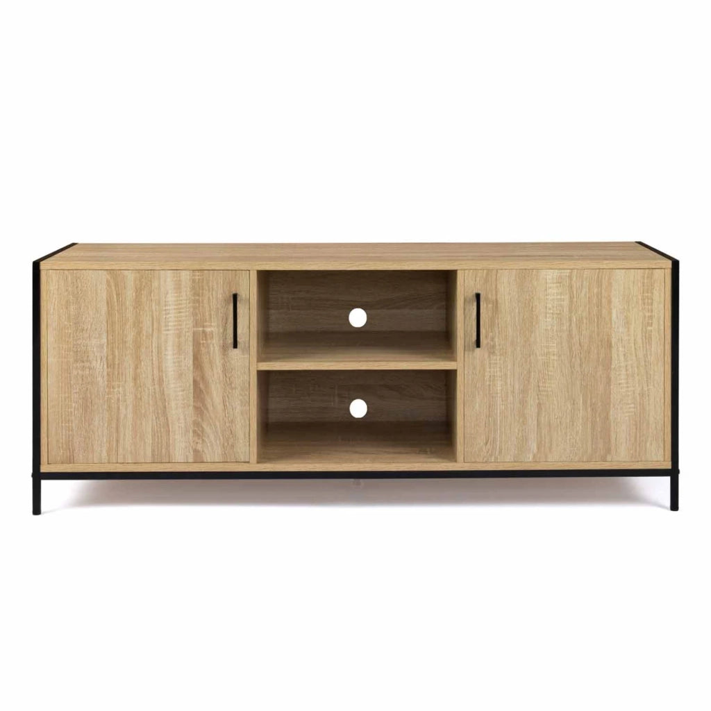 IDMarket - Porta TV di design industriale a 2 ante 140 cm DETROIT