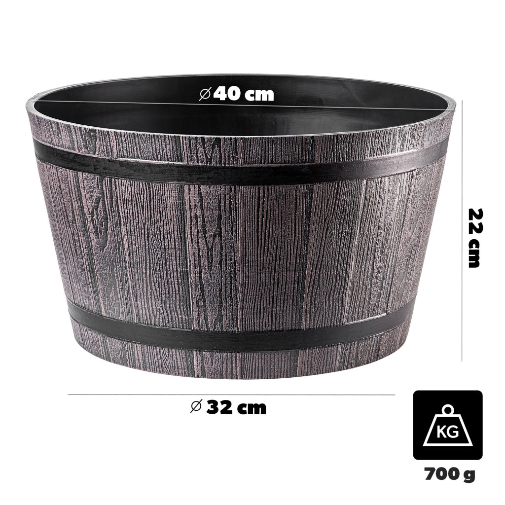 Vaso da fiori KADAX, grande vaso da giardino per terrazzo, copertura per fiori, vaso rotondo da 40 cm