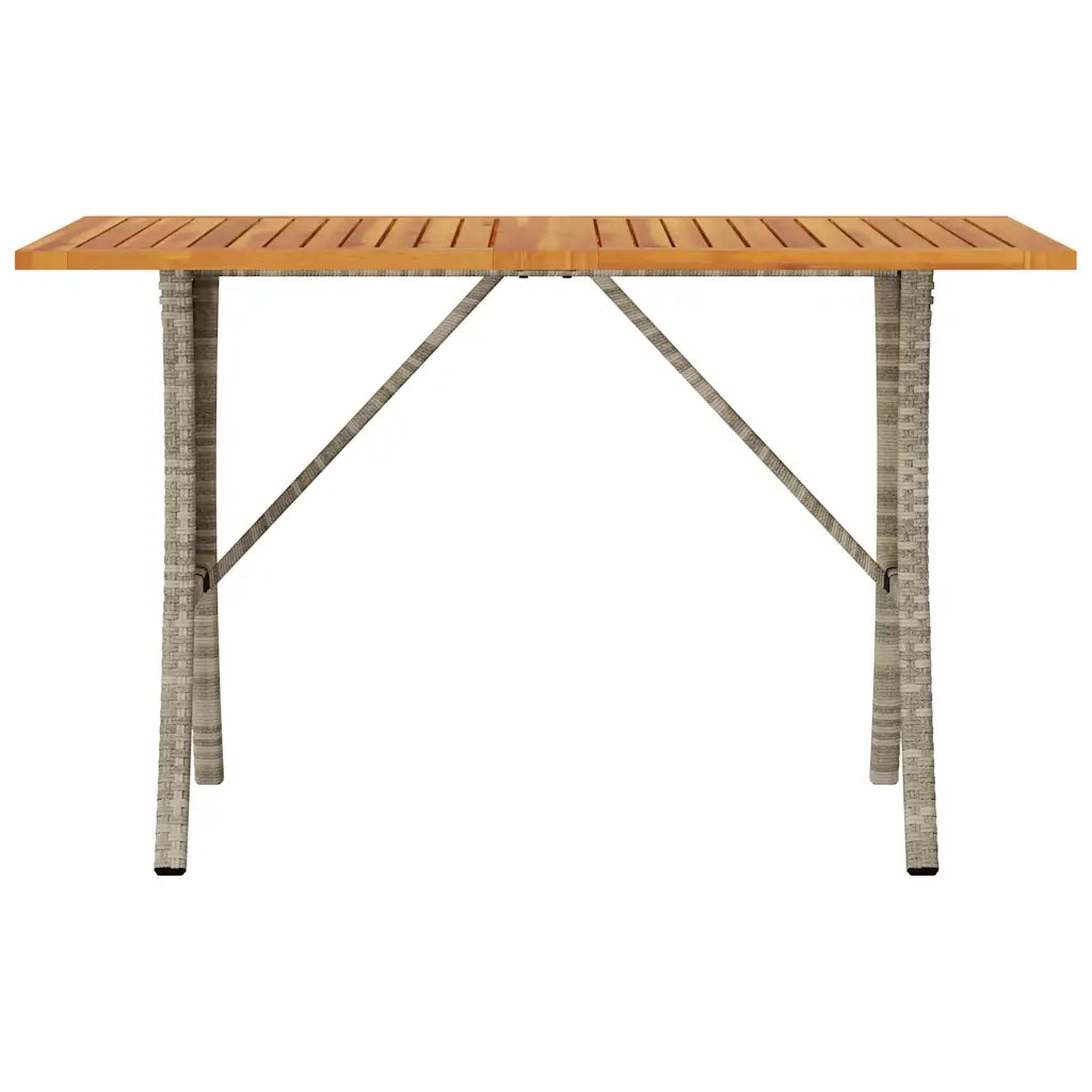 Divano 3 Posti con Cuscini e Tavolo Grigio Chiaro Polyrattan 4103859