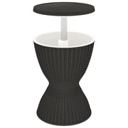 Tavolino da Giardino | Tavolo Frigo 3 in 1 Polipropilene Nero