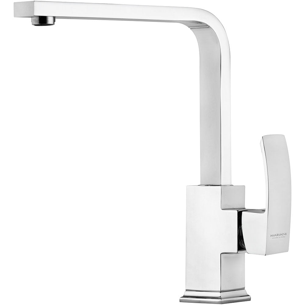 Rubinetto Miscelatore Monocomando Girevole Lavello Alto in Ottone Mariani Marte Cromato