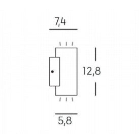 SINO APPLIQUE BIANCO 3W+3W LED 4000K