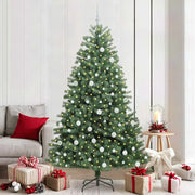 Albero di Natale Artificiale con Rami Pieghevoli Verde 210 cm