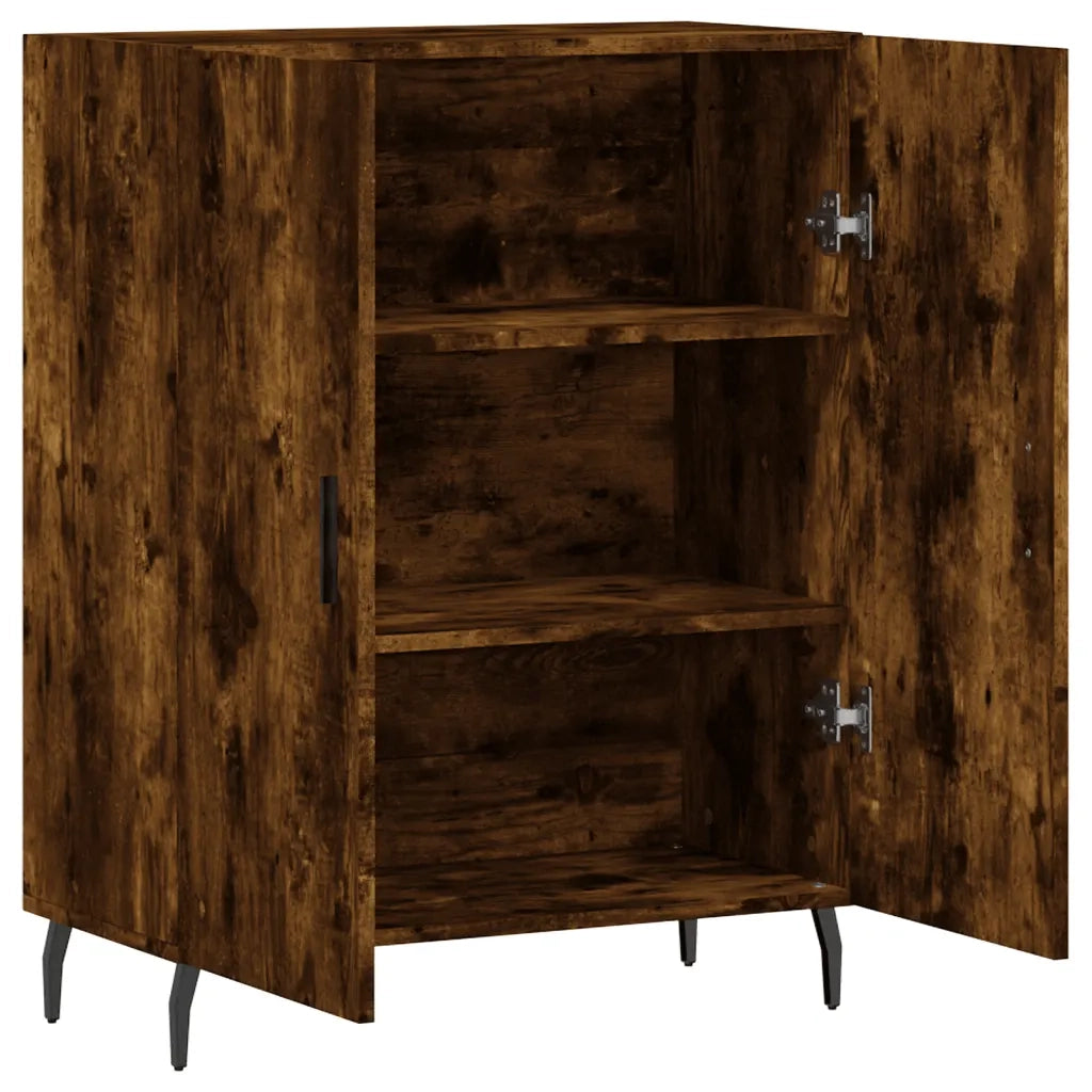 Credenza Rovere Fumo 69,5x34x90 cm in Legno Multistrato 827745