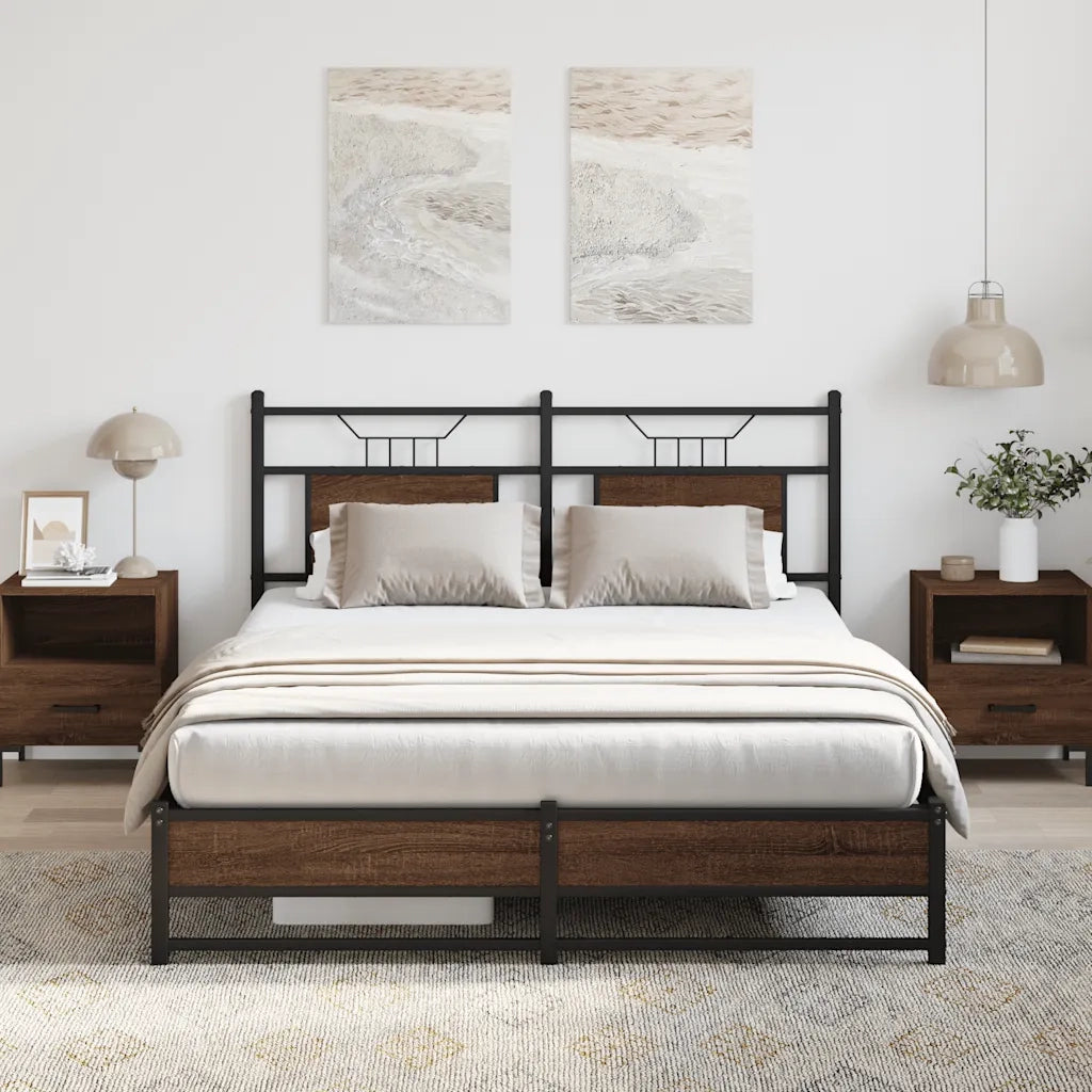 Giroletto senza Materasso Rovere Marrone 140x200 cm Truciolato