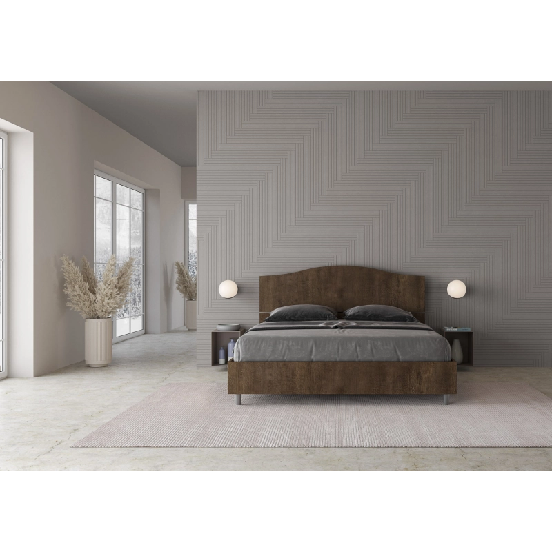 Letto Matrimoniale 160x190 cm Dores - Contenitore,Noce