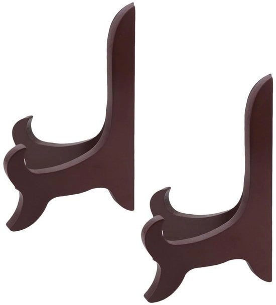 Piastra di Presentazione in Legno - 2 Pezzi - Piastra di Presentazione per Piatti Ø 10-15 cm - Piastra di Supporto per Tavola Stabile - Dimensioni 13x8,5 cm