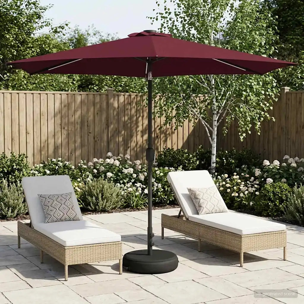 Parasol da Giardino con Luci LED 300 x 300 cm Poliestere 42036271